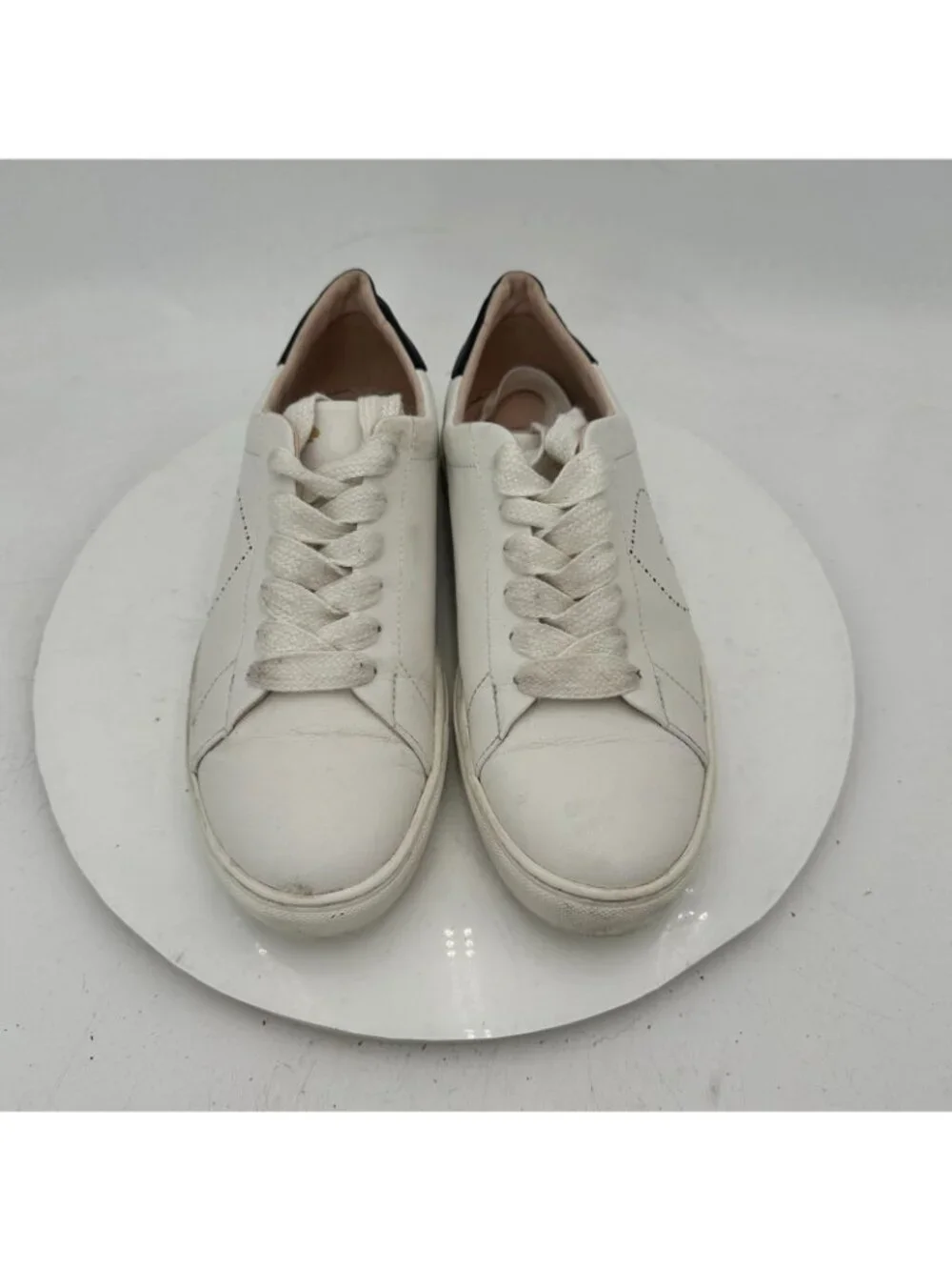 Kate Spade Angelise Women Size 7.5B White Leather Silhouette Casual Shoes